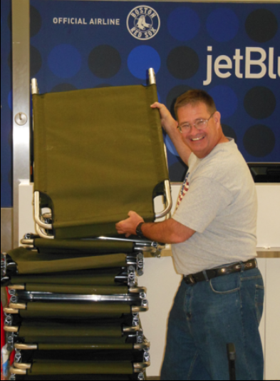 stranded at logan jet blue cots