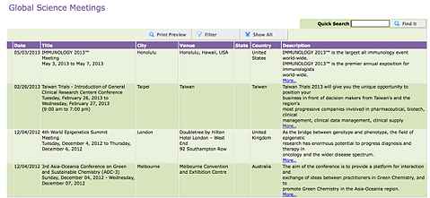 Biotechnology Event Calendar