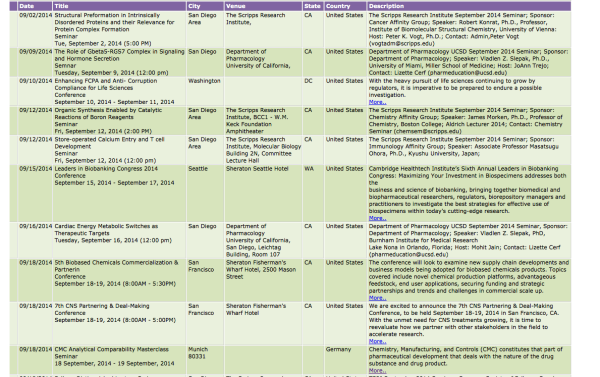 upcoming science seminars