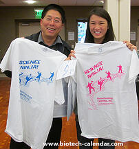 Happy scientists attend the 2014 TAMU vendor show to find new lab supplies. 