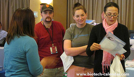 Bioresearchers learn about new products available. Bioresearchers learn about new products available.