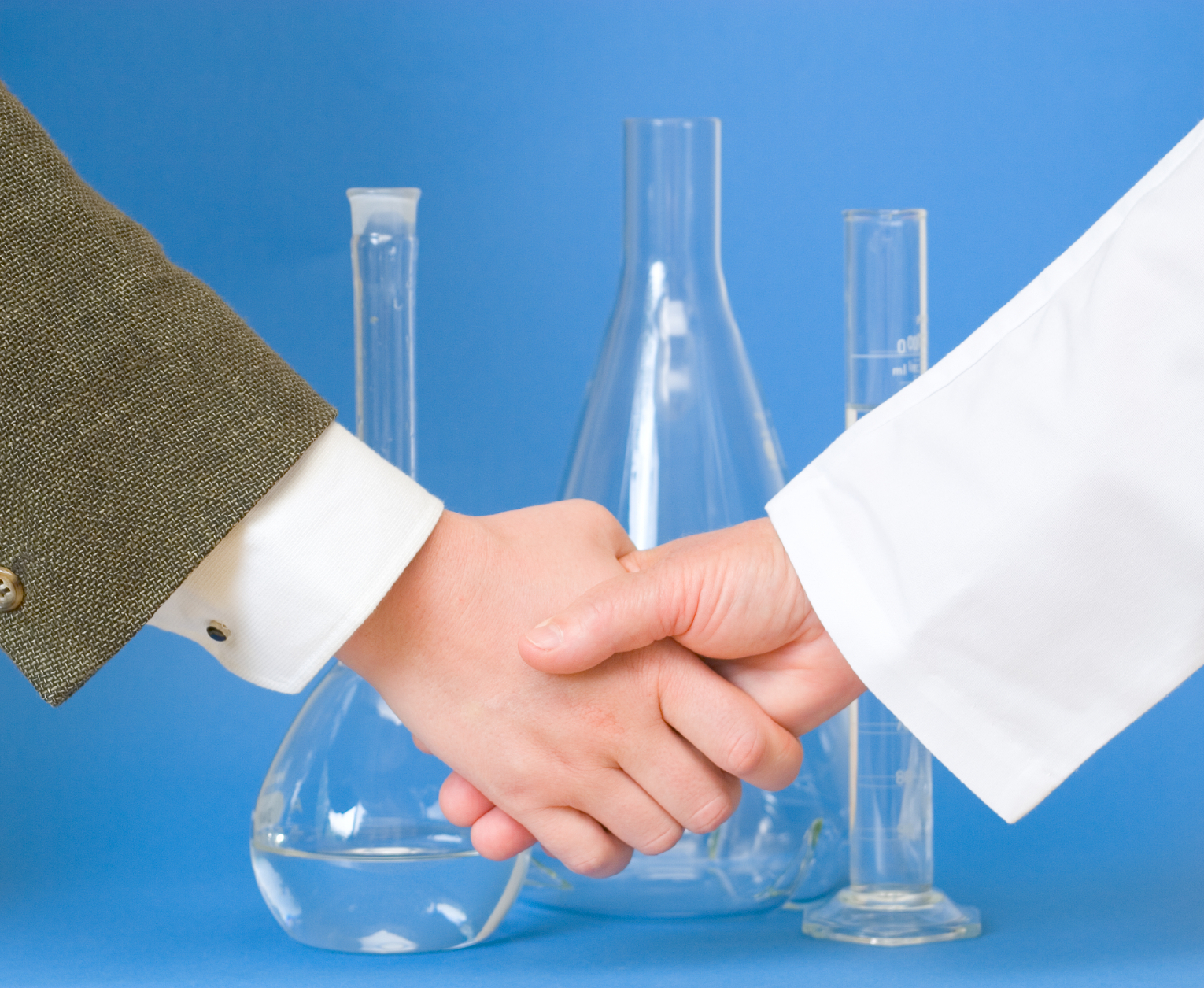 scientific sales handshake