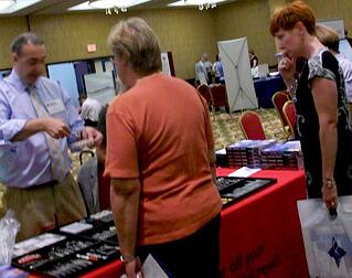 Selling lab products at Rochester Vendor Fair