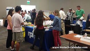 Researchers attend life science marketing events to find new products. 