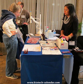 Sell lab equipment at the College Station biotech showcase in 2015. 