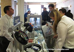 Researchers talk to exhibitors about what they need in the laboratory.