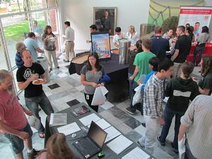 Researchers at the 2014 BioResearch Product Faire™ Event in Salt Lake City learn about new laboratory supplies. 