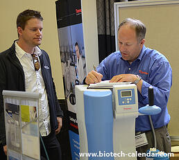Researchers at at MN BioResearch Product Faire™ discover new lab products. 