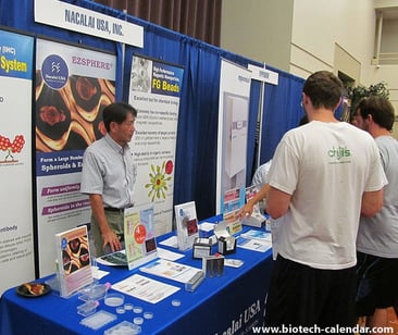 Life science researchers discover new lab products at a past San Diego Biotechnology Vendor Showcase event.