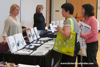Researchers visiting an exhibit at last year's event. 
